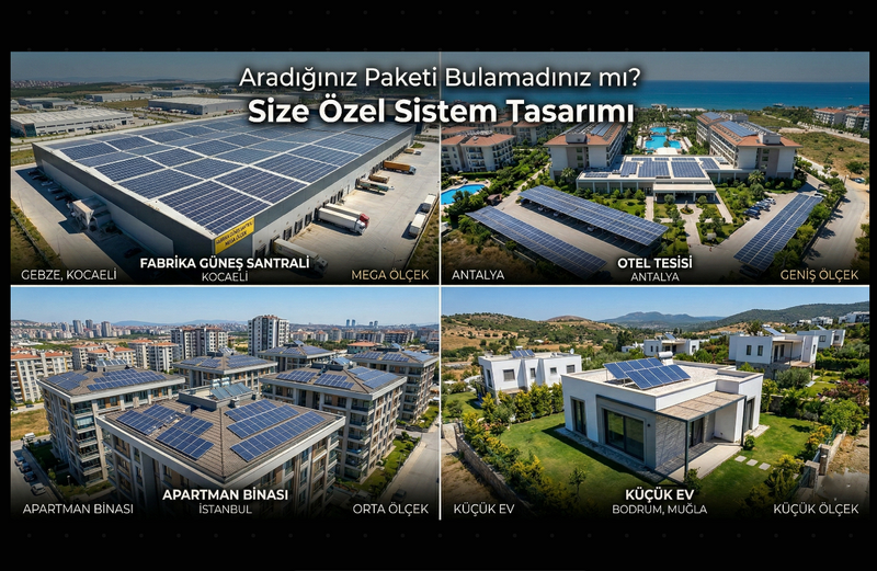 Aradığınız Paketi Bulamadınız mı? Size Özel Sistem Tasarımı Yapıyoruz!