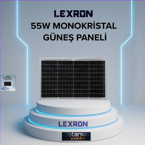 LEXRON 55 MONOKRİSTAL GÜNEŞ PANELİ