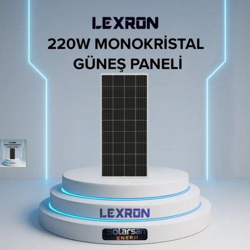 LEXRON 220W Monokristal Güneş Paneli - LXR-205M | Solarsan Enerji