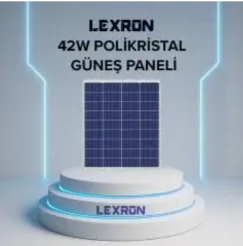 LEXRON 42 WATT POLİKRİSTAL GÜNEŞ PANELİ
