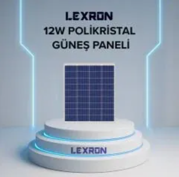 LEXRON 12 WATT POLİKRİSTAL GÜNEŞ PANELİ