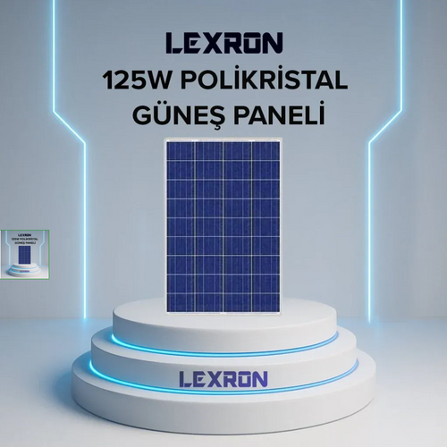 LEXRON 125 WATT POLİKRİSTAL GÜNEŞ PANELİ