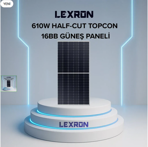 LEXRON 610 MONOKRİSTAL TOPCON GÜNEŞ PANELİ