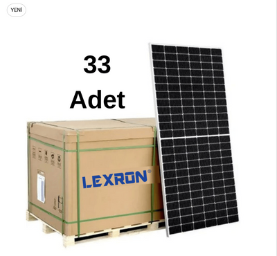 LEXRON 610 MONOKRİSTAL TOPCON GÜNEŞ PANELİ( 33 Adet)